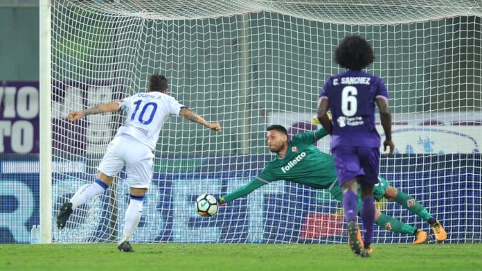 Marco Sportiello, Fiorentina-Atalanta 2017-2018